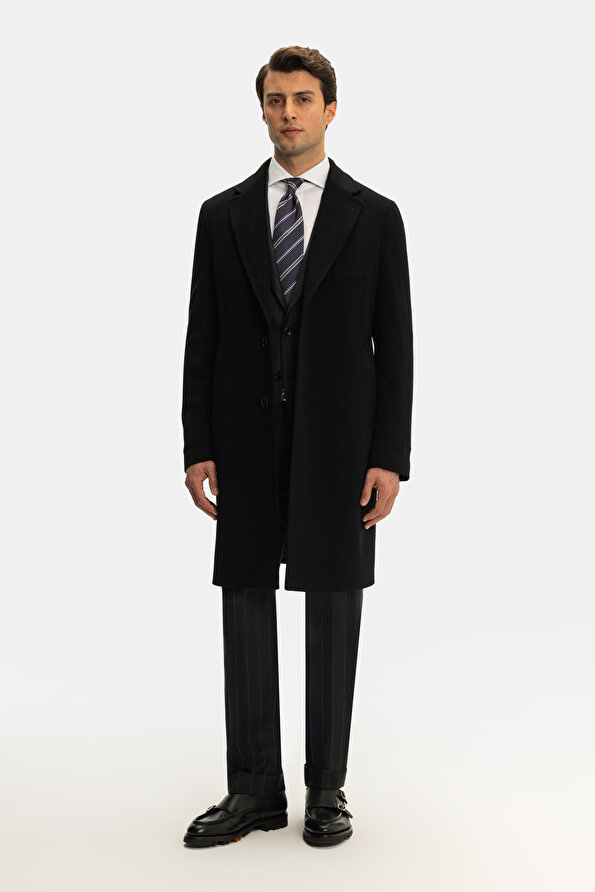 BLACK CASHMERE TOPCOAT