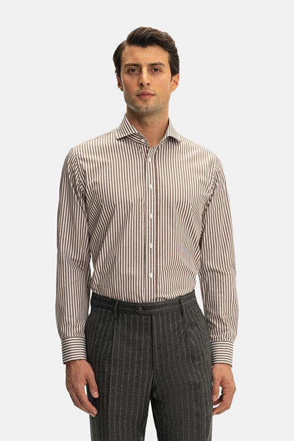 ÇİZGİLİ DESENLİ GÖMLEK