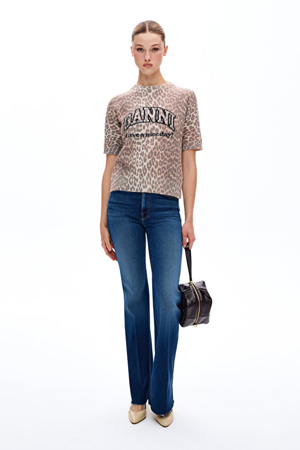 KAHVE BİSİKLET YAKA T-SHİRT