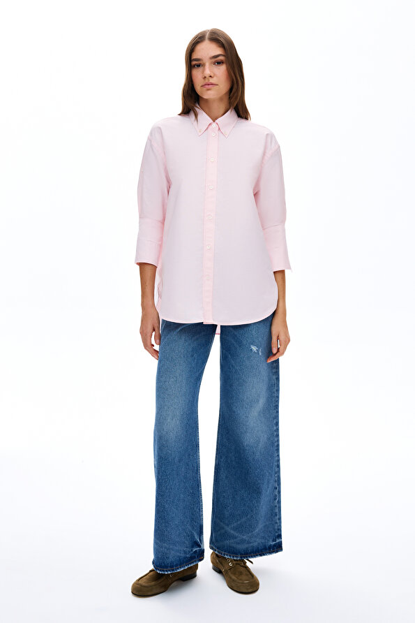 AÇIK PEMBE UZUN KOLLU BLUZ