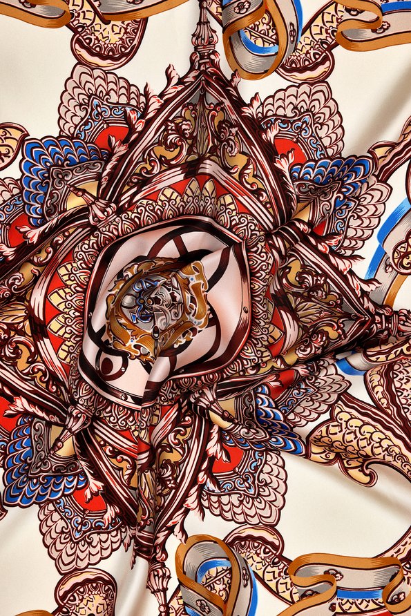 Vakko Women Red Floral Pattern Twıll Scarf