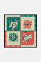 Dark Red-Emerald Green
