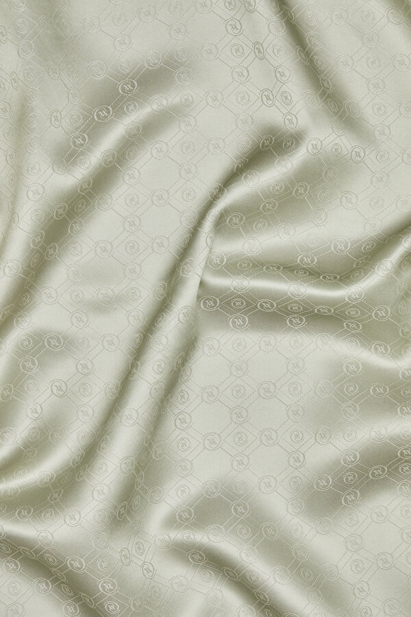 LIGHT GREEN OBJECT DESIGN JAQUARD SHAWL 2