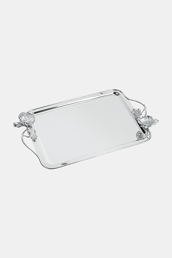 TRAY 43X31 CM ANÉMONE SILVER PLATED