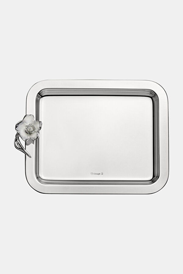 TRAY 20X16 CM ANÉMONE SILVER PLATED