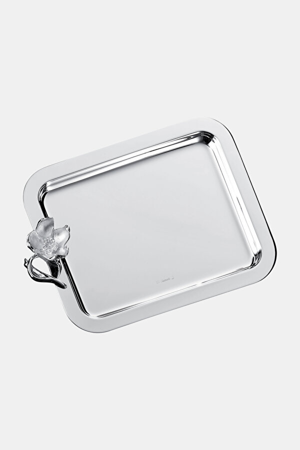 TRAY 20X16 CM ANÉMONE SILVER PLATED 2
