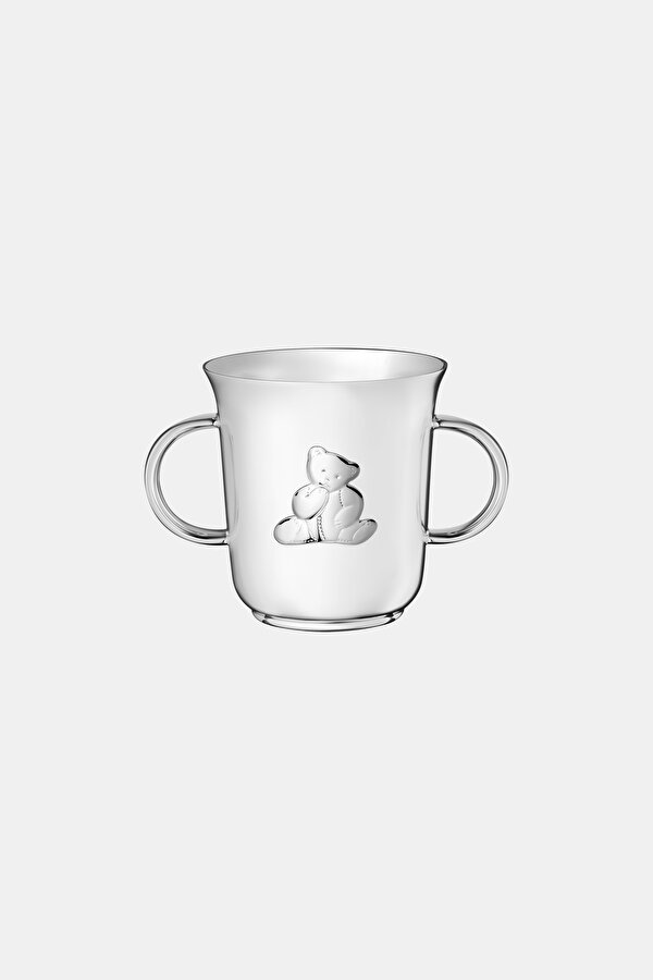 TWO HANDLE BABY CUP CHARLIE BEAR SILVER PLATED