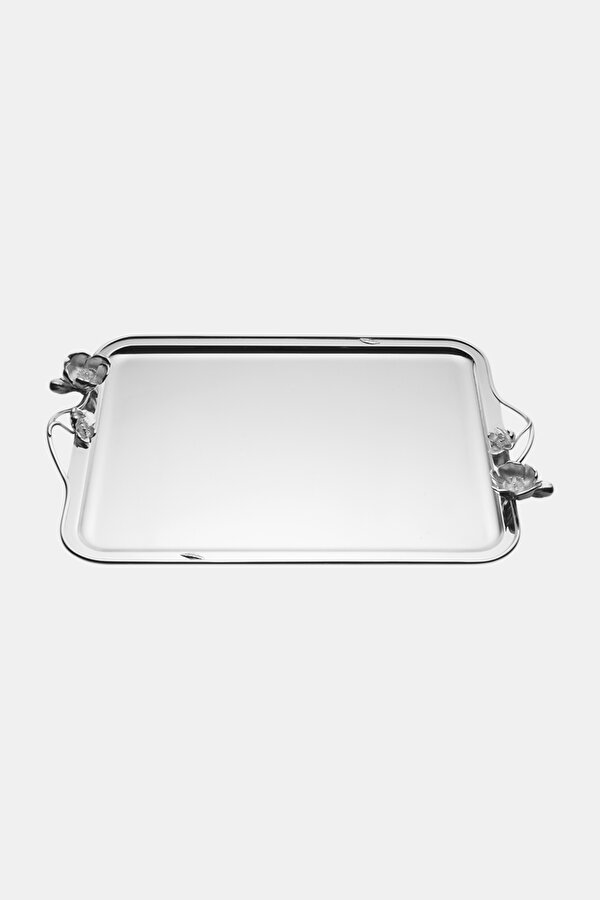 TEPSİ 53X42 CM ANÉMONE GÜMÜŞ KAPLAMA