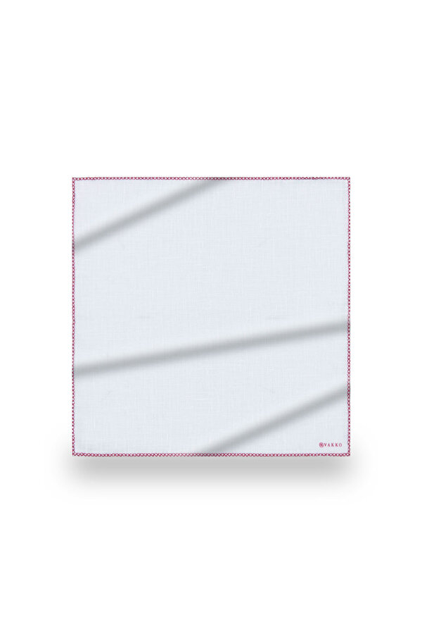 BINDING DETAILED RED-WHITE HANDKERCHIEF 2