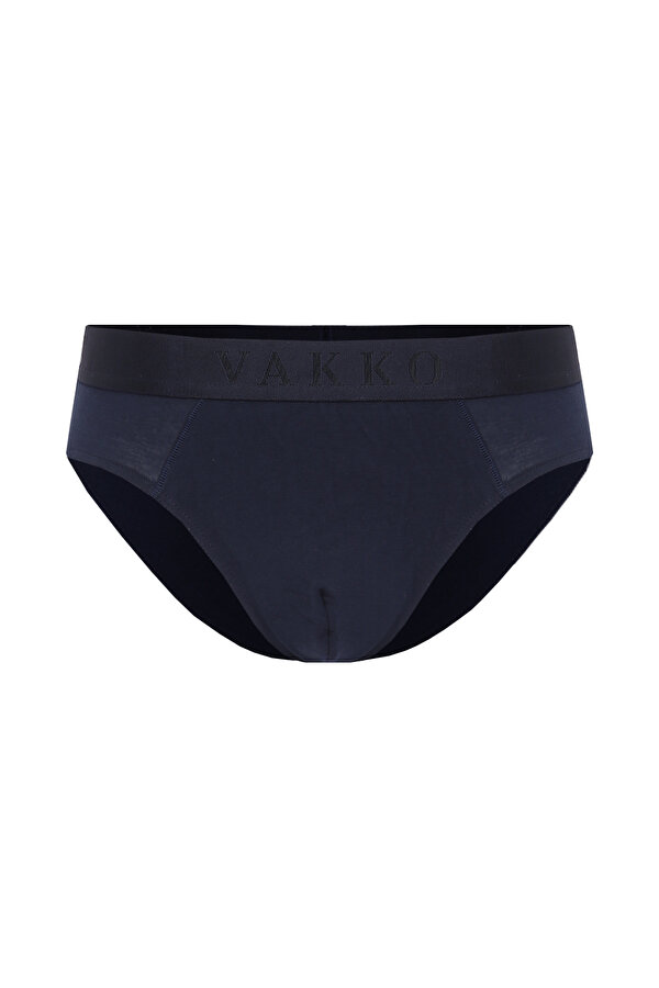 FLEXIBLE FABRIC NAVY BLUE SLIP BRIEFS