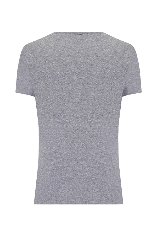 V NECK NAVY BLUE T-SHIRT 2