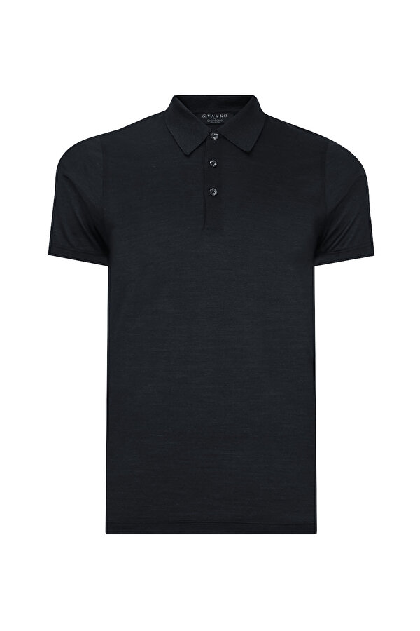 LACİVERT İPEK POLO