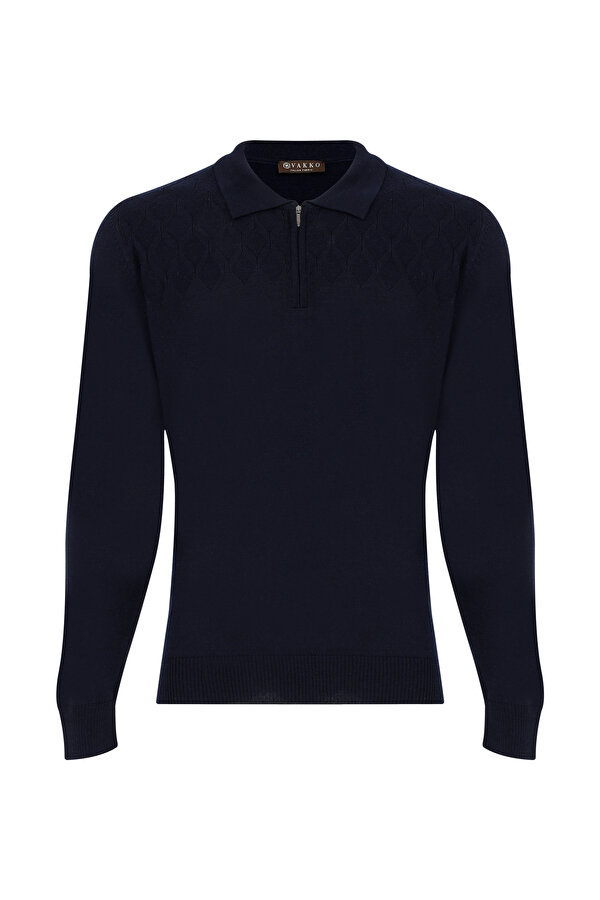 LACİVERT POLO YAKA TRİKO