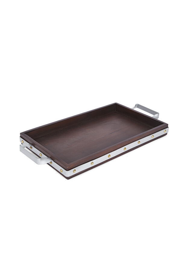 METAL KEMERLİ AHŞAP TEPSİ 2