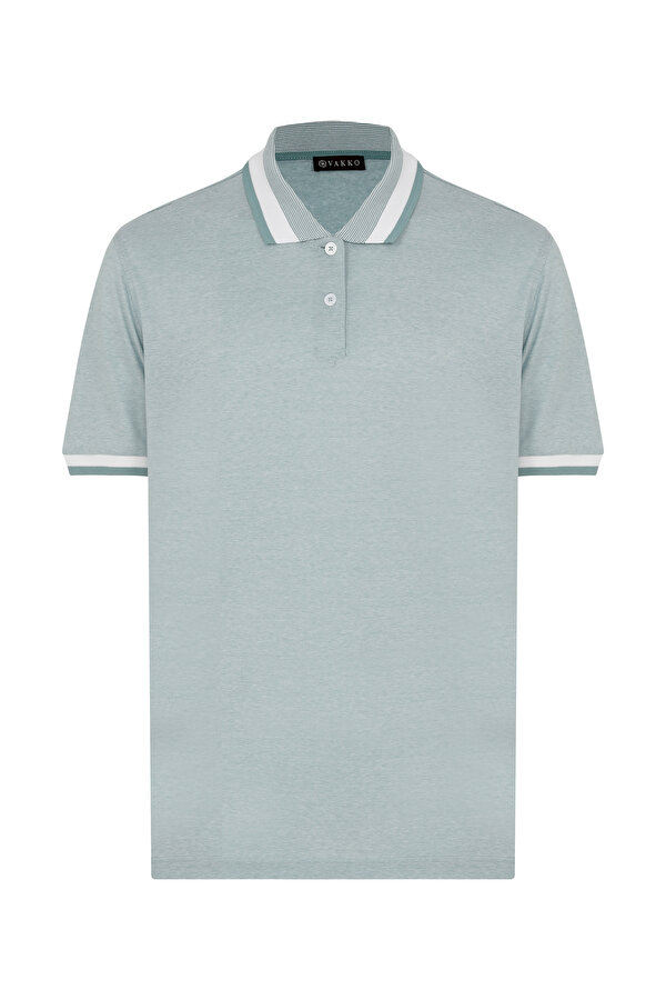 YEŞİL POLO YAKA KISA KOLLU T-SHİRT