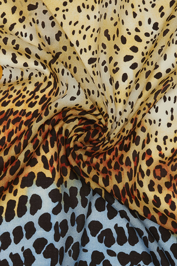 LEOPAR DESENLİ YÜN ŞAL 2