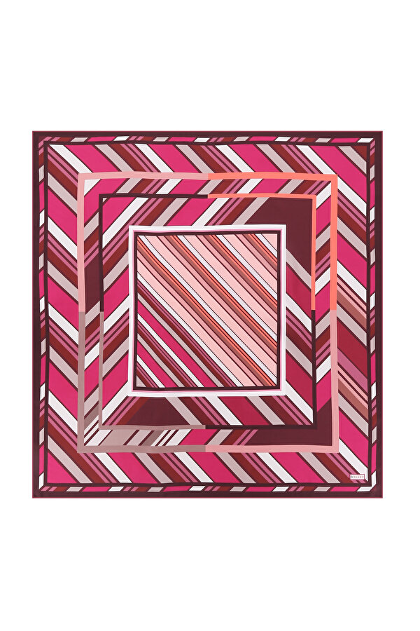 GEOMETRİK DESENLİ İPEK EŞARP