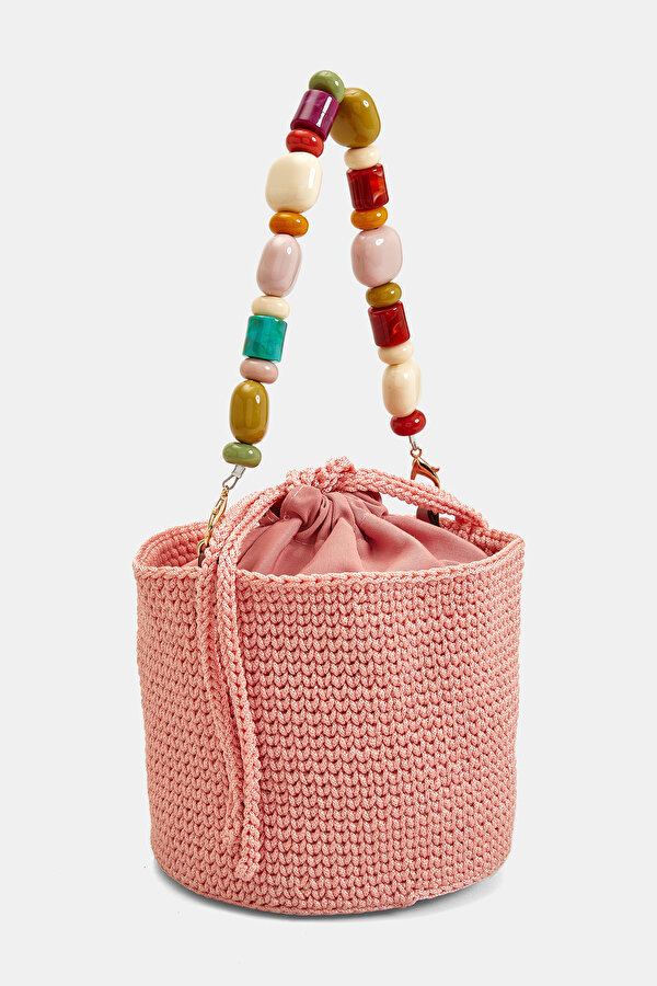 PEMBE ÖRME ÇANTA 2