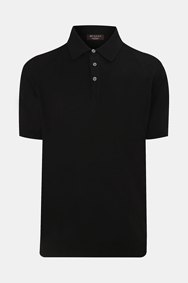 SİYAH POLO YAKA TRİKO