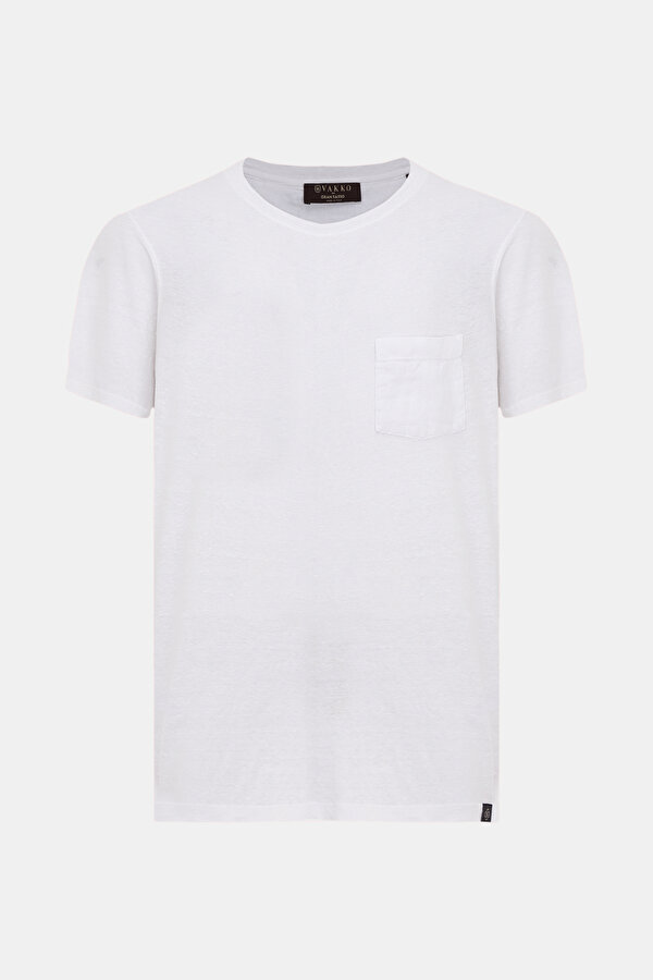 WHITE BASIC / ROUND NECKLINE SHORT SLEEVE TSHIRT