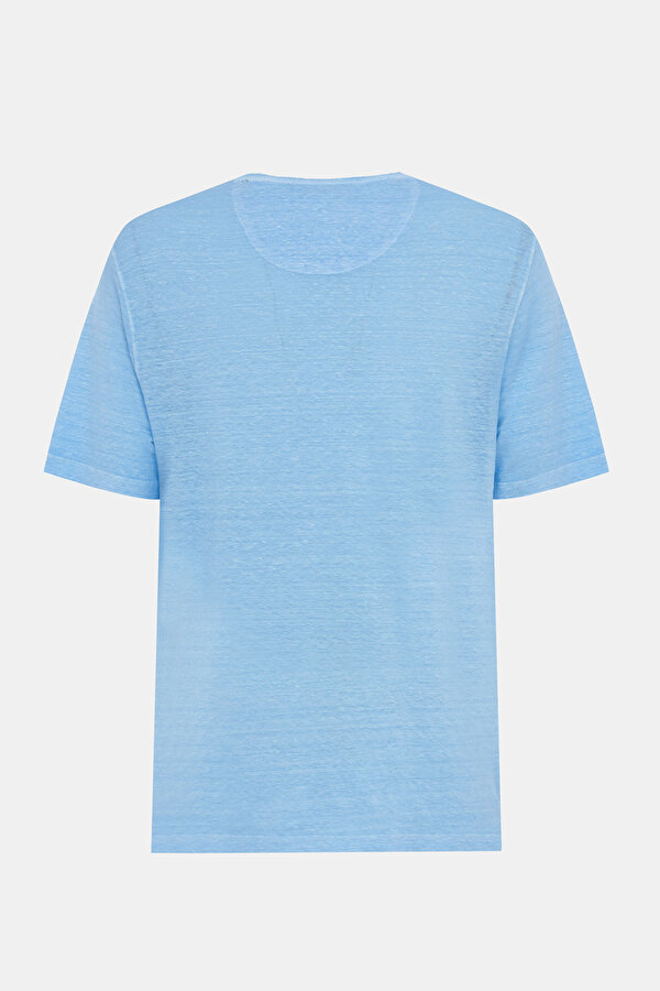 BLUE BASIC / ROUND NECKLINE SHORT SLEEVE TSHIRT 2