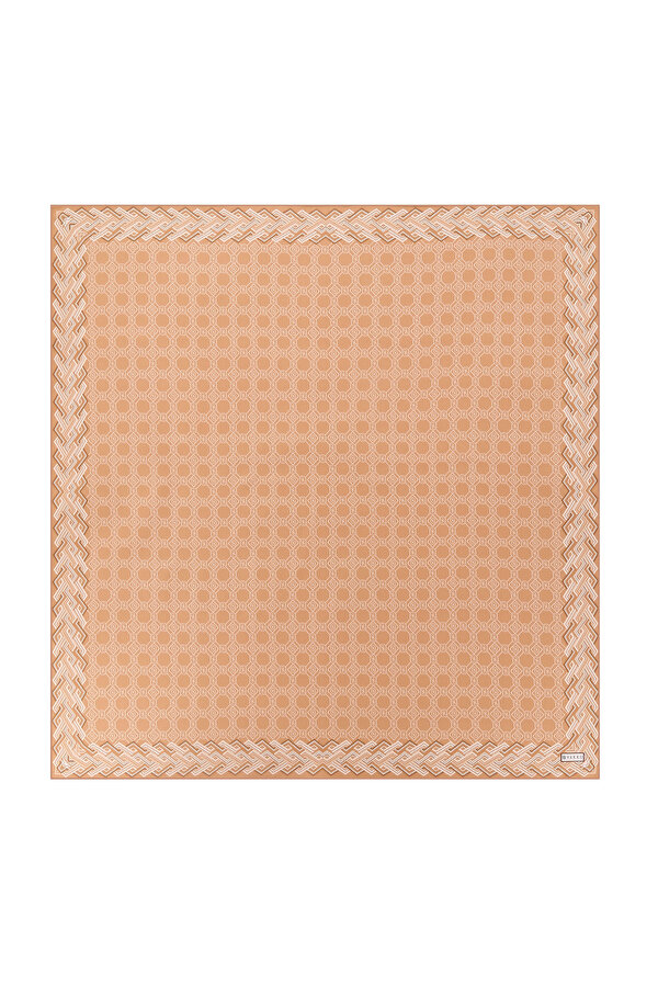 MONOGRAM DESENLİ İPEK EŞARP