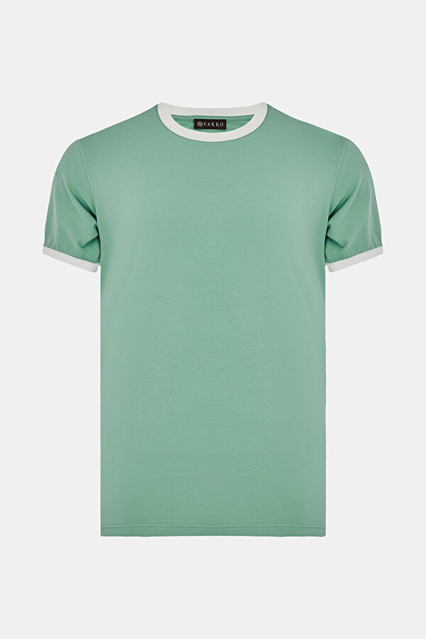 YEŞIL O YAKA KISA KOLLU T-SHIRT