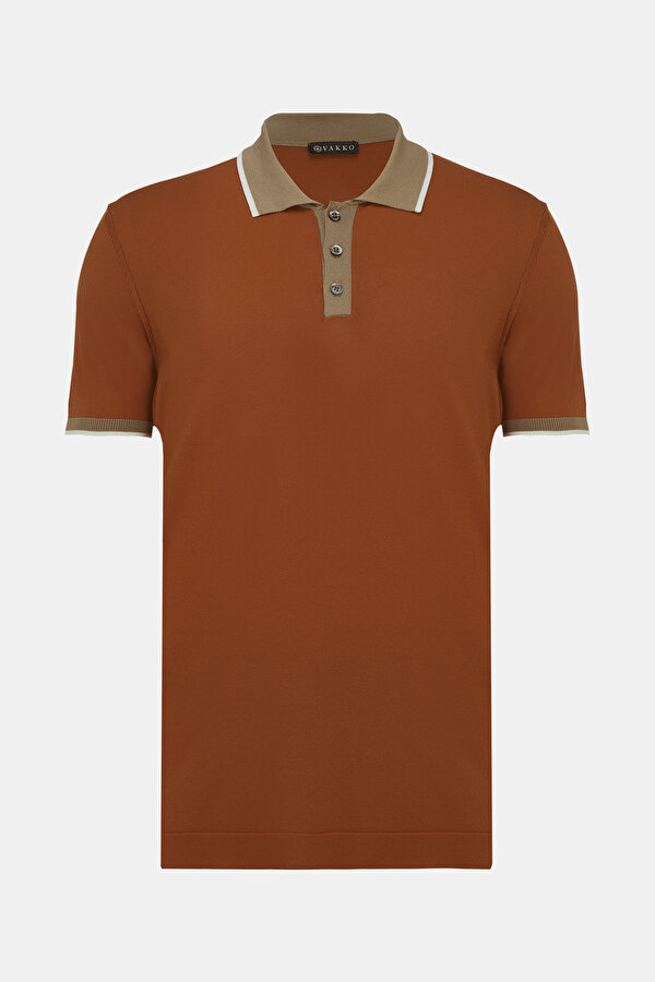 TURUNCU POLO YAKA TRİKO