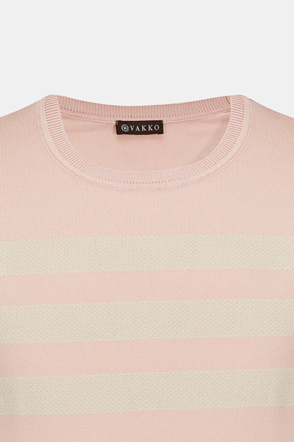 PEMBE O YAKA TRİKO 6