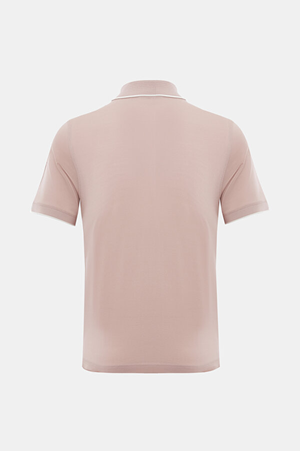 PEMBE POLO YAKA KISA KOLLU T-SHİRT 2