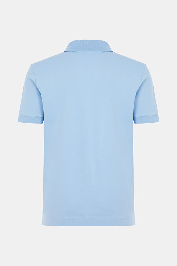 BLUE POLO NECK SHORT SLEEVE TSHIRT 2