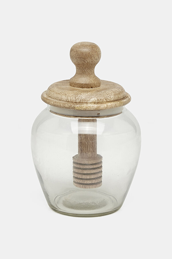 GLASS HONEY JAR