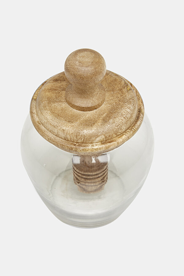 GLASS HONEY JAR 2