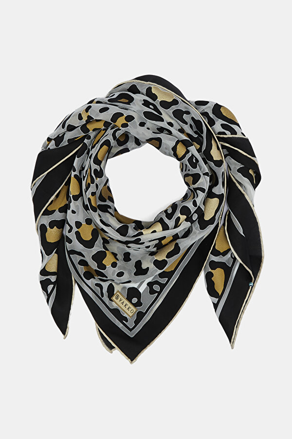 LEOPAR DESENLİ İPEK EŞARP 2