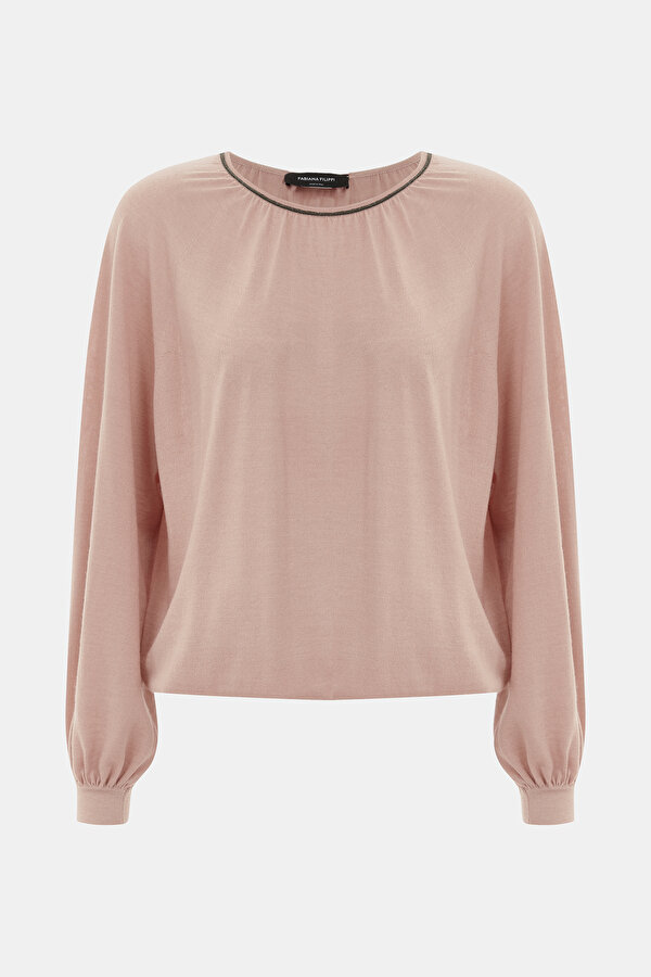 PEMBE KAŞMİR/İPEK BLUZ