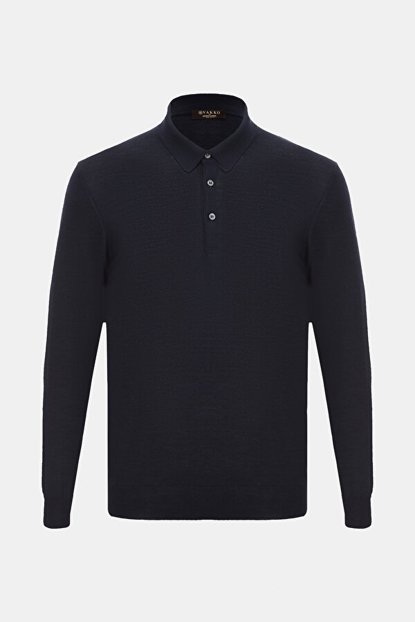 LACİVERT POLO YAKA TRİKO