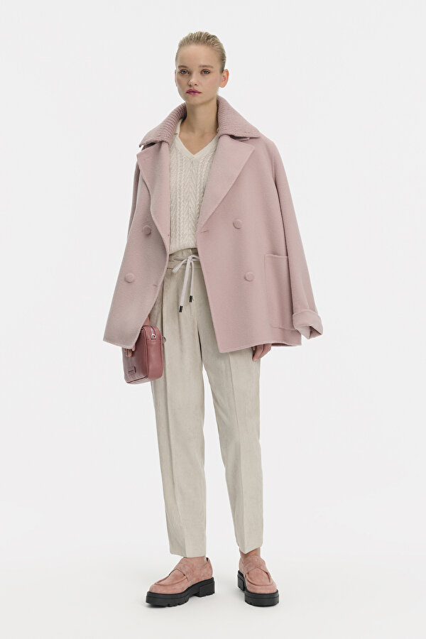 POWDER WOOL/CASHMERE SHORT REEFER JACKET