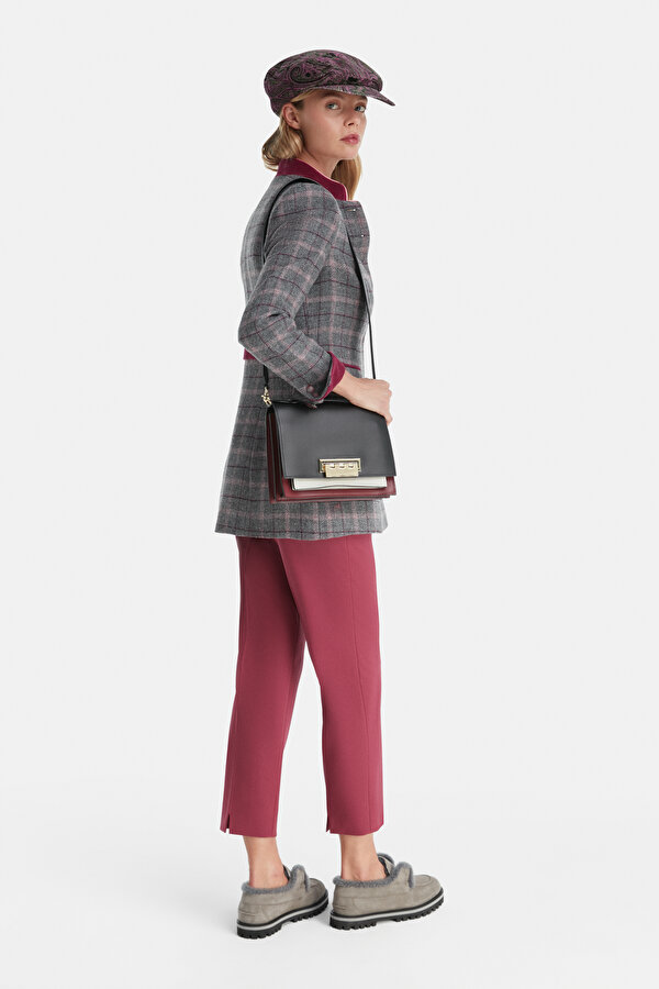 FUCHSIA BUTTONED WOOL JACKET 2