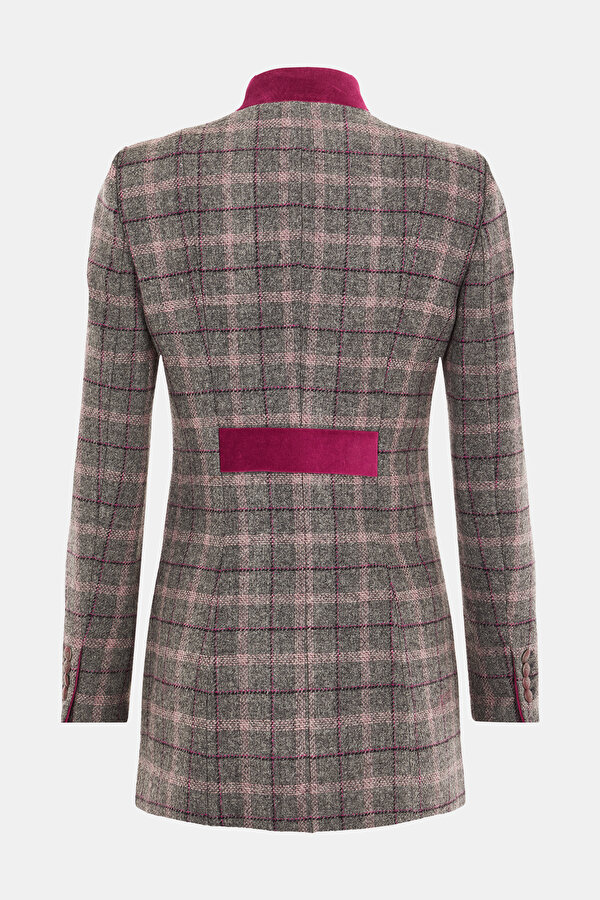 FUCHSIA BUTTONED WOOL JACKET 6