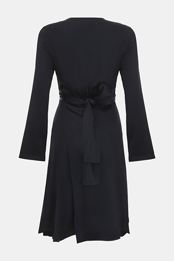 DARK NAVY BLUE BELOW THE KNEE DRESS 2