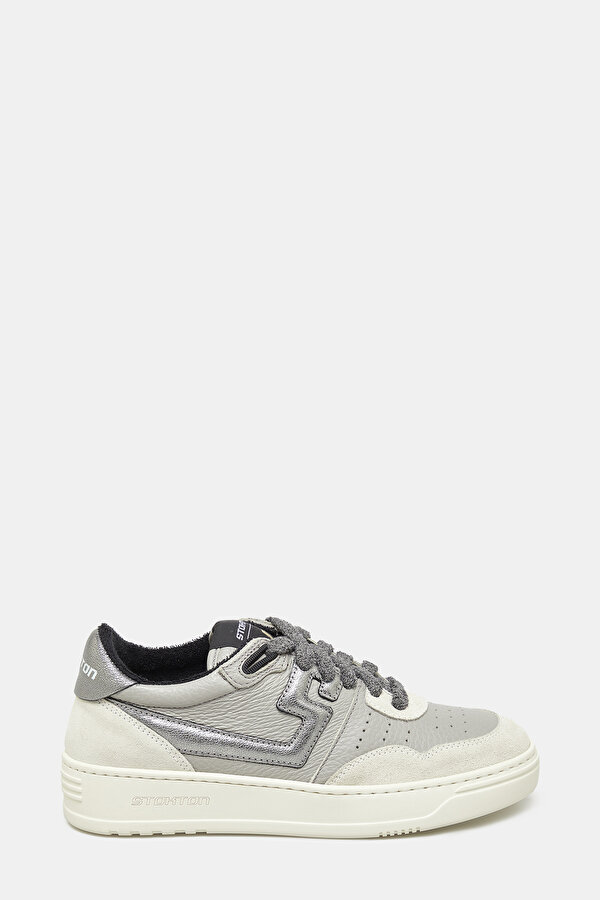 GREY LEATHER SHOES