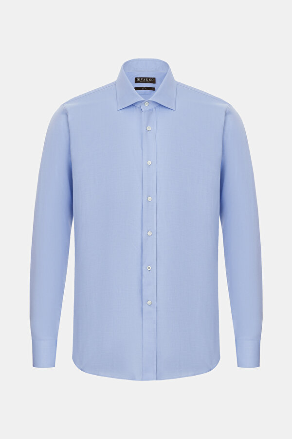 COMFORT BLUE HERRINGBONE SHIRT