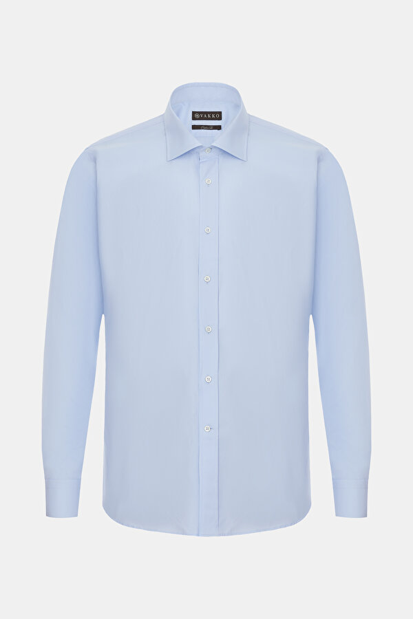 COMFORT DARK BLUE POPLIN SHIRT