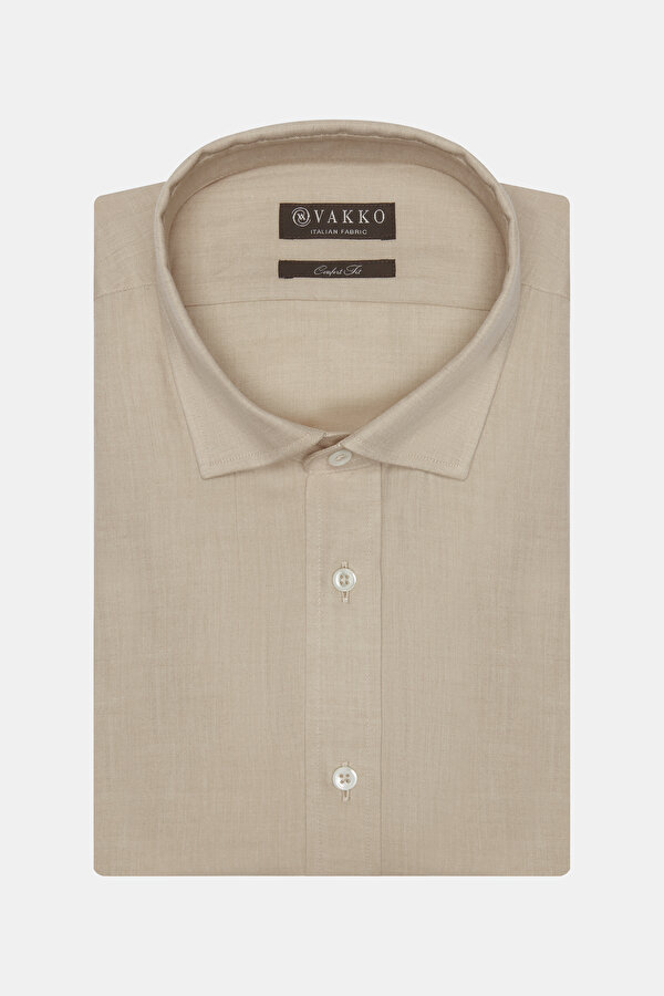 COMFORT BEIGE CORDED SHIRT 6