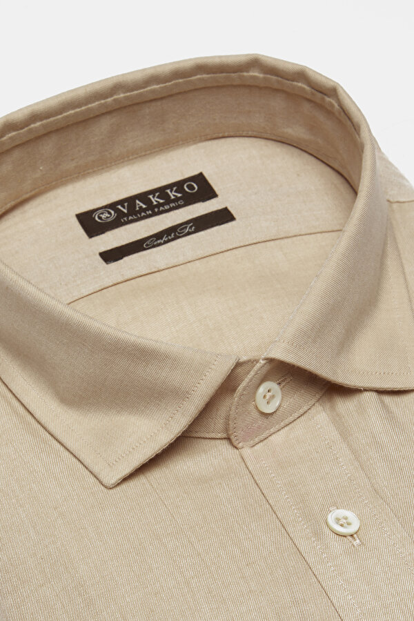 COMFORT BEIGE CORDED SHIRT 7