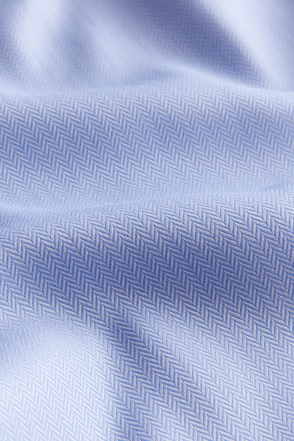 COMFORT WHITE HERRINGBONE SHIRT 6