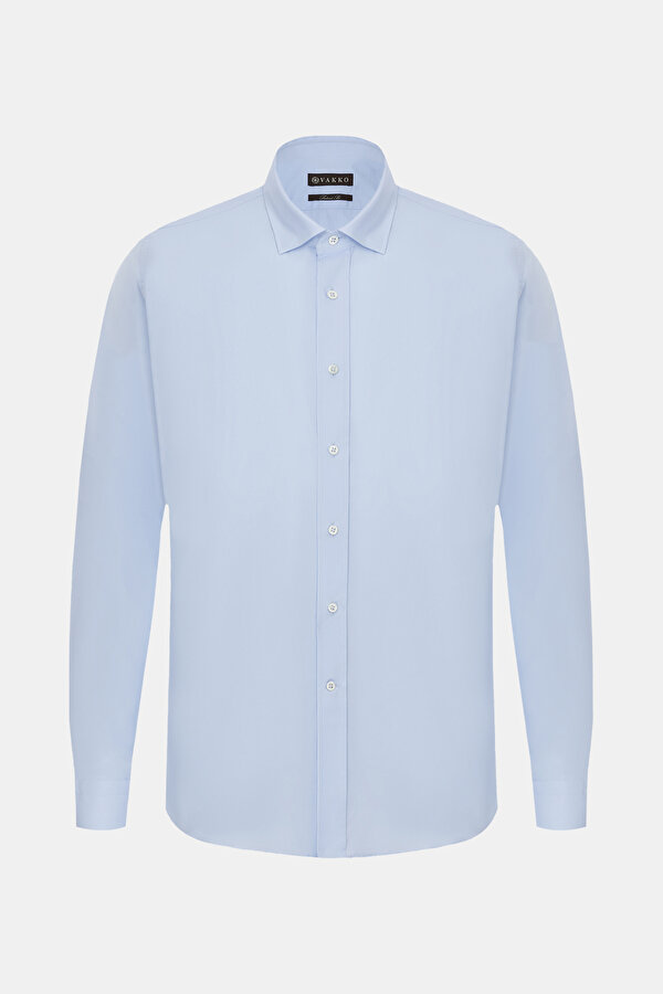 TAILORED DARK BLUE POPLIN SHIRT