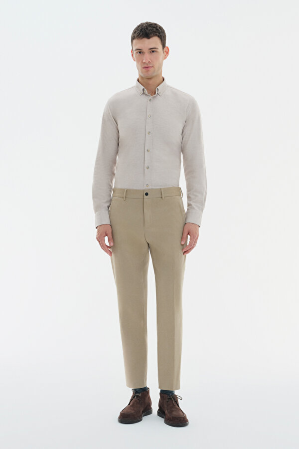 COMFORT BEIGE PLAIN FLANNEL SHIRT