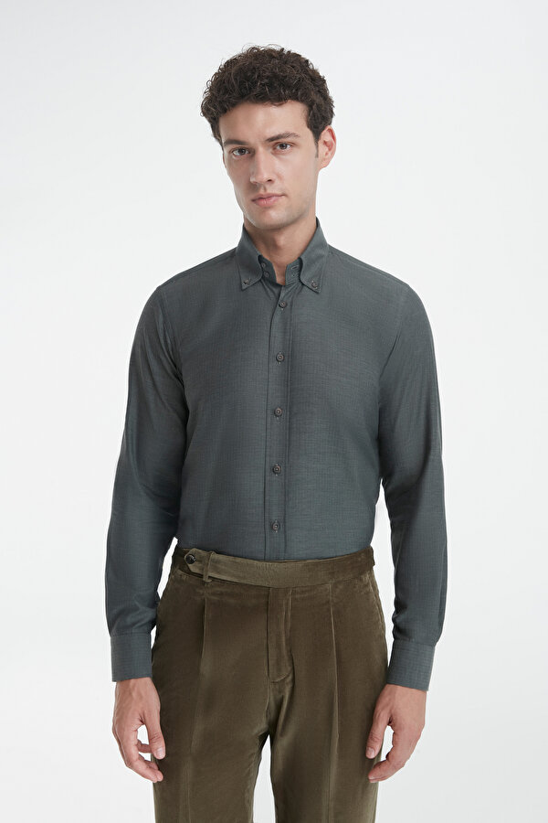 COMFORT NEPHY PLAIN FLANNEL SHIRT
