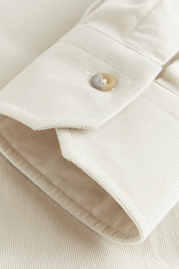 COMFORT ECRU CORDED SHIRT 7